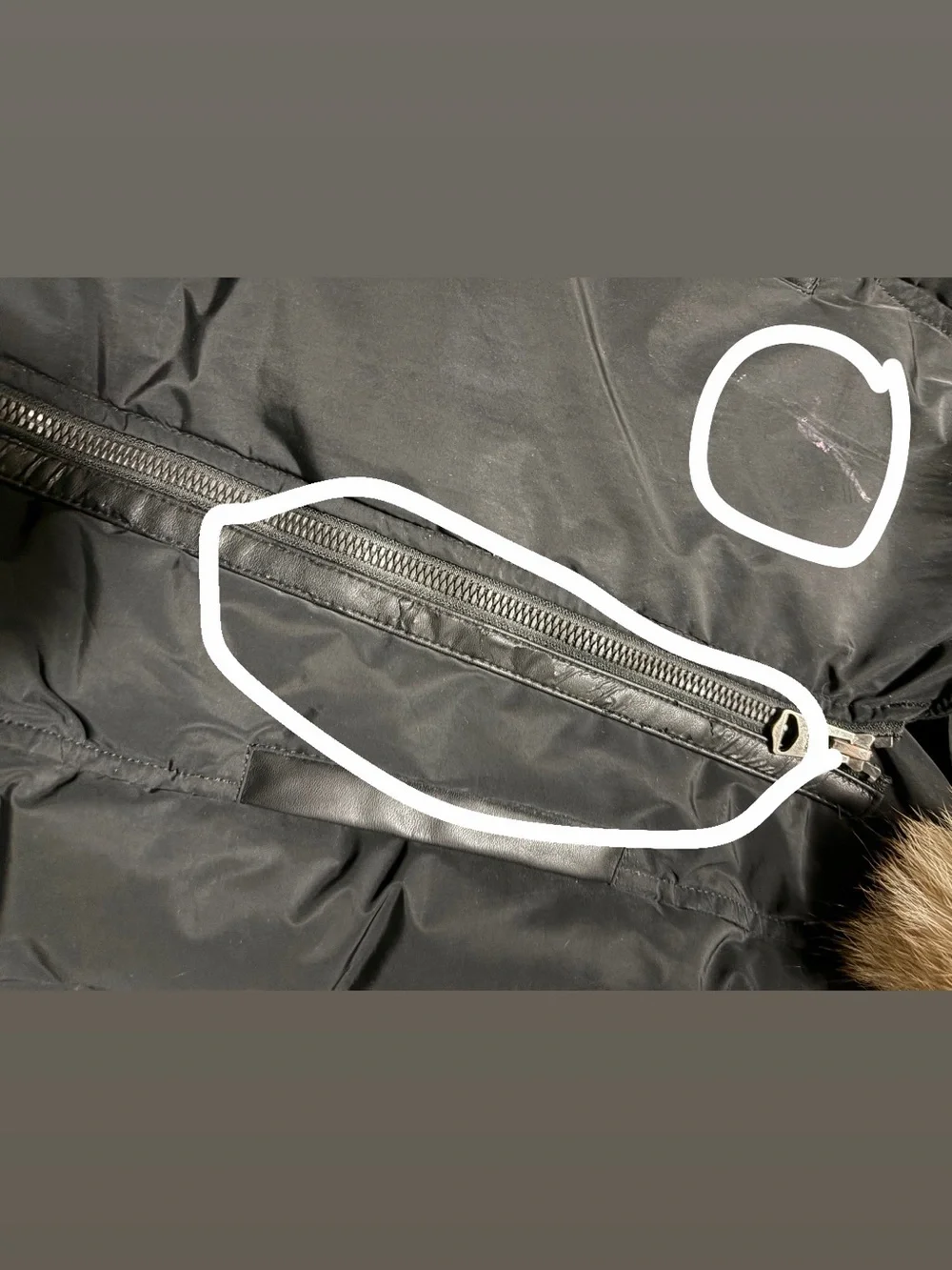 Moose Knuckles Black Parka with Fur-Trim Hood